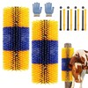2PCS Livestock Scratch Brushes, Horse Scratcher Full Massage Brush Kit,
