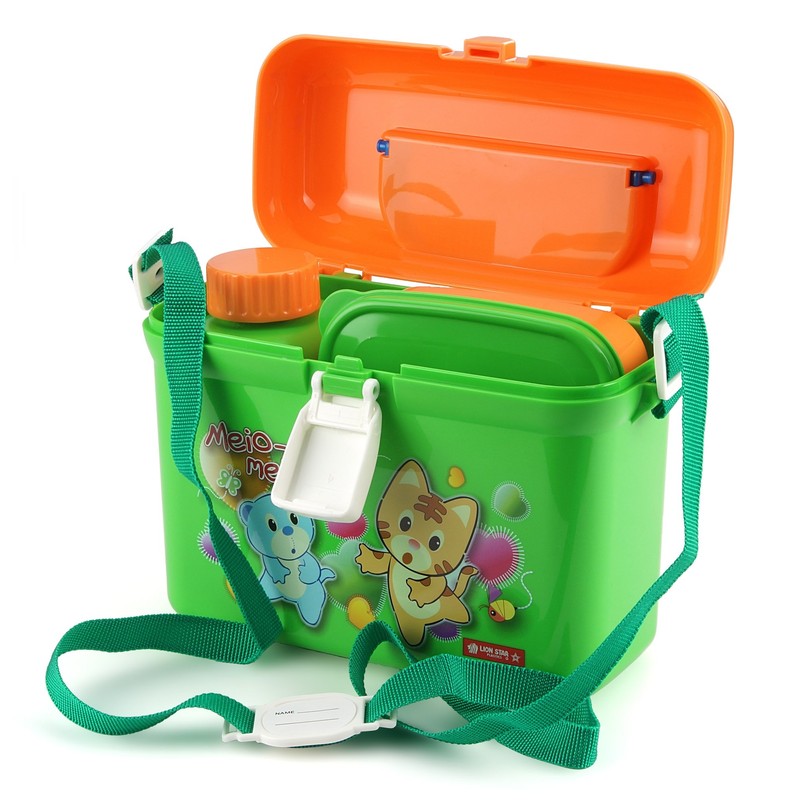 Lunch Set Fruit Set 3-Piece Plastic (Green)