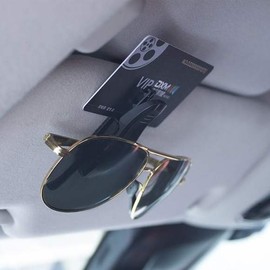 JQ Black Car Sunglasses Holder Car Glasses Storage Stand Fashion Accessory / 자동차 선글라스 홀더 블랙 차량용 안경 보관 거치대 패션소품