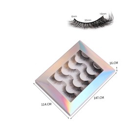 WOONEKY Box Set False Eyelashes Lashes Fluffy Curly Natural Look for Women Makeup Supplies