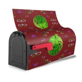 YYHWHJDE letterbox cover waterproof oxford cloth Fits standard or large size mailboxes Big Eye Watermelon pattern 21x18 in, Black