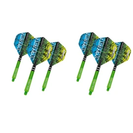 RED DRAGON Peter Wright Snakebite Hardcore Dart Flights and Nitrotech Dart Shaft Combos - 2 Sets per Pack