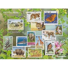 Prophila Collection Sao Tome e Principe Block793 (Complete Edition) 2010 WWF Stamps from All World (Mammals)