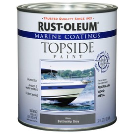 Rust-Oleum Available 207005 Marine Topside Paint, Battleship Gray, 1-Quart, 32 Fl Oz (Pack of 1), 11