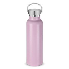 Volhoply Pink Stainless Steel Water Bottles,600 ML Vacuum Insulated Double Wall Travel Bottle with Leak Proof Lid of Handle,Metal Reusable Standard Mouth Flask Thermoses for School,Hikers,Gift
