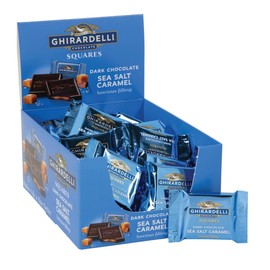Ghirardelli Dark & Sea Salt Caramel Chocolate Squares, 0.53 Ounce, 50 count