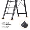 KINGRACK Aluminium 5 Step Ladder, Lightweight Step Stool with Non-Slip