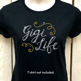 Gigi Life Oma auf Strass und Strass Transfers für T-Shirts von JCS Rhinestones