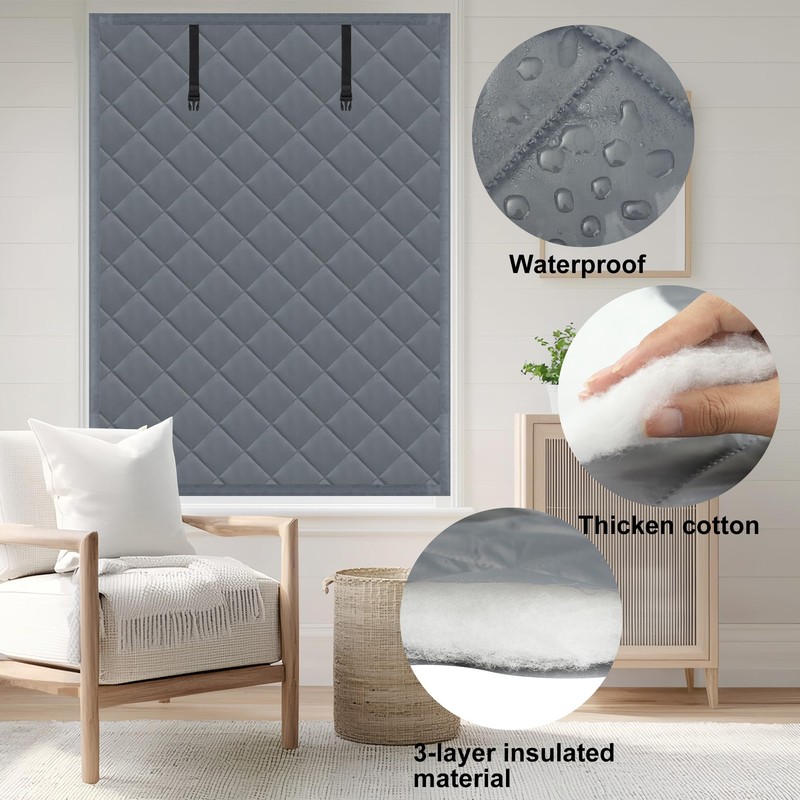 Winter Insulated Window Cover 47in x 63in Thermal Insulated Window