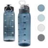 Teentumn Time Marker Water Bottle Gym, 30oz Large Durable Transparent