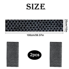 2 Pack Exfoliating Towel, Exfoliating Shower Towel, Sima Exfoliating Towel, Exfoliating Antibacterial Shower Towel, Exfoliating Cloth Polyester Body Scrub Towels for Sensitive Skin, Spa Shower (Black)