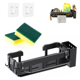 WUERKIYA Practical Sink Organiser - Versatile Under and Sink Organiser for Kitchen and Bathroom, Practical Kitchen Organiser Including Sink, Sponge Holder