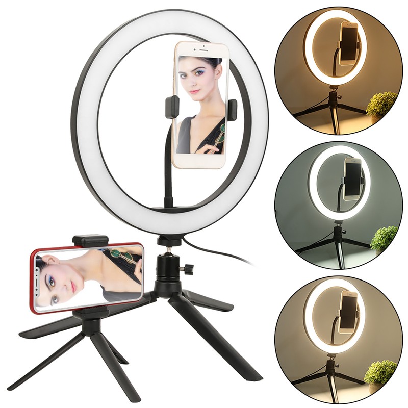 26cm/10in Ring Light LED Live Lamp Fill Light Dimmable USB