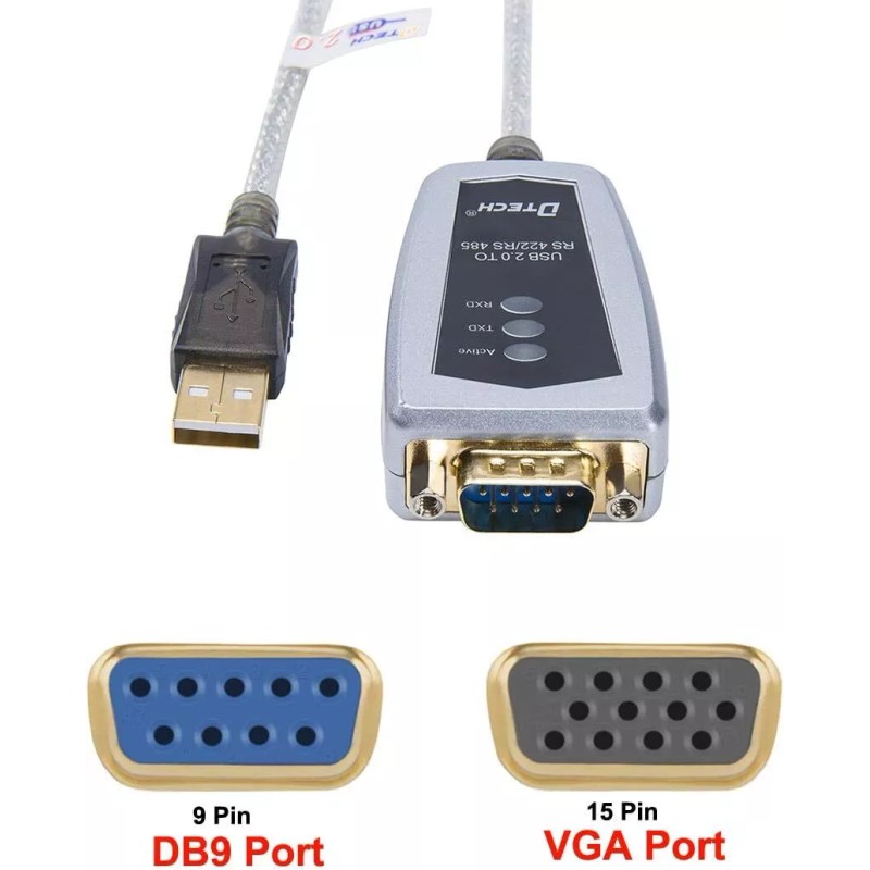 Dtech 1.5Ft Usb To Rs485 Rs422 Adapter Cable Ftdi Chip