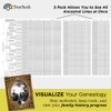 TreeSeek® 15 Generation Pedigree Chart | 5 Pack | Blank