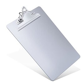 Sunnyclip Metal Clipboard, Contractor Heavy Duty Rust-Proof Hangable Recycled Aluminum Clip Board with High Capacity Clip, Plate for A4 Size Sheet, for Jobsite, Laboratory, Medical, Office, Teach