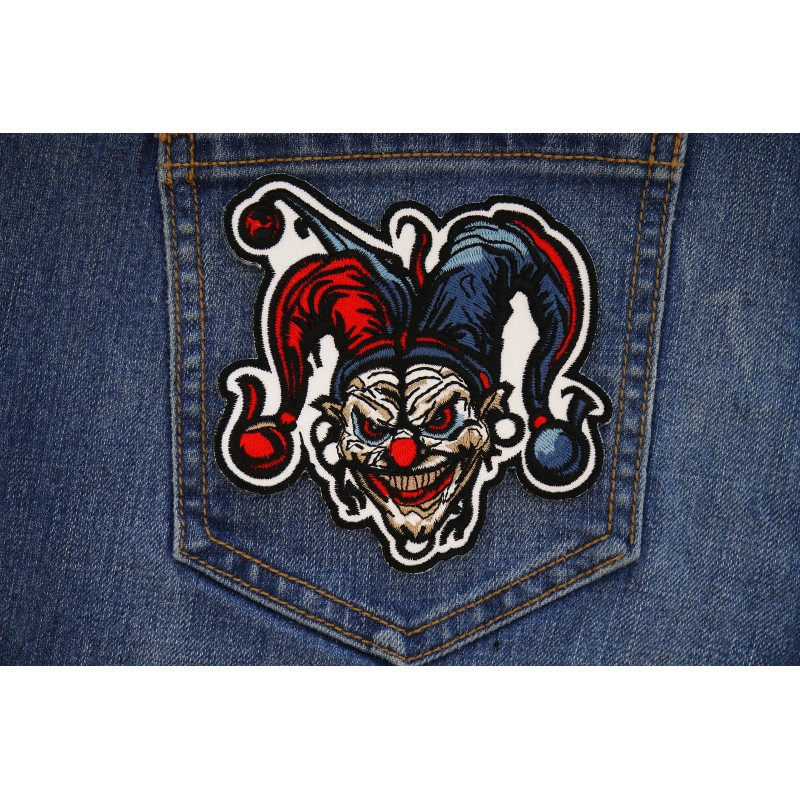 Ivamis Scary Jester Clown Patch - 4x4 inch - P7575