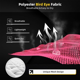 SHORFUNE High Visibility Mesh Safety Vest with 10 Pockets, Mic Tabs, Zipper and Reflective Strips, Reflective Construction Vest for Men and Women, ANSI/ISEA Standards, Pink,6XL