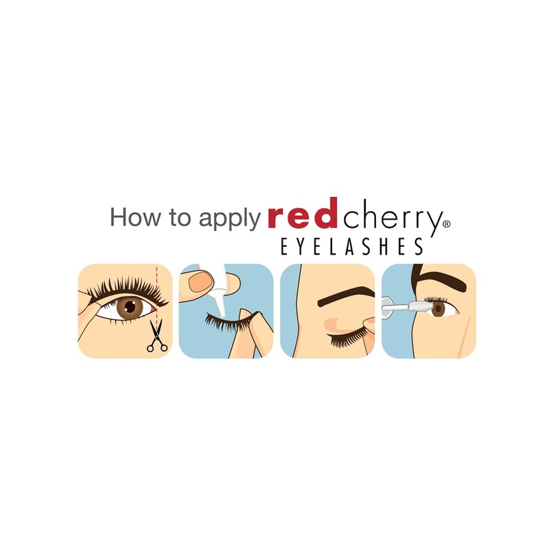 Red Cherry False Eyelashes #217 (Pack of 3 Pairs)