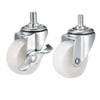 uxcell 2 Inch Swivel Caster Wheels PP 360 Degree Threaded