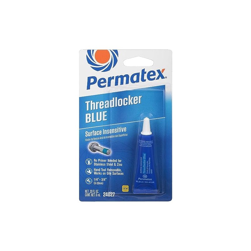 Permatex Surface Insensitive Threadlocker, Blue (24027)