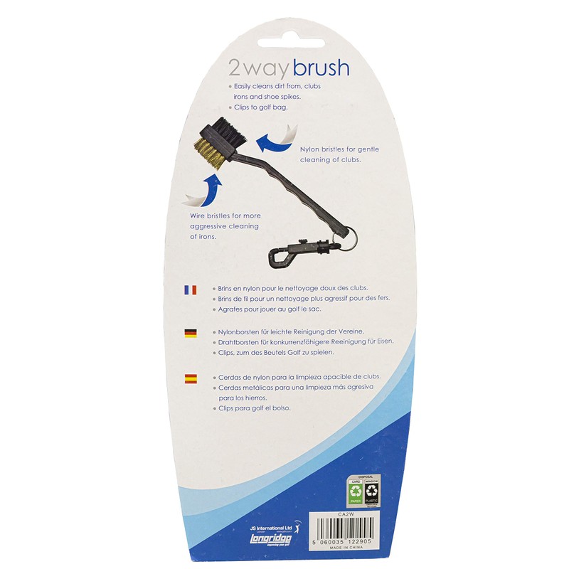 Longridge Adult 2 WAY Golf BRUSH and KEYRING - 2