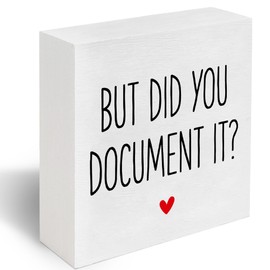 But Did You Document It Sign, Desk Decorations for Women Men work, Cute Office Desk Accessories Inspirational Gift For Women Men Friend -B19
