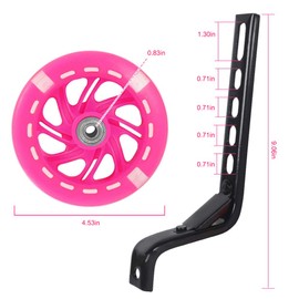 QKTYB Bicycle Training Flash Wheels for Kids, Children Bike Stabilizers Support Wheels Universal Cycling Training Wheels, Stabilisers for Childs Bike 12 14 16 18 20 Inch (1 Pair)