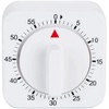 White Timer, 60 Minutes Kitchen Cook Square Timer Mechanical Countdown