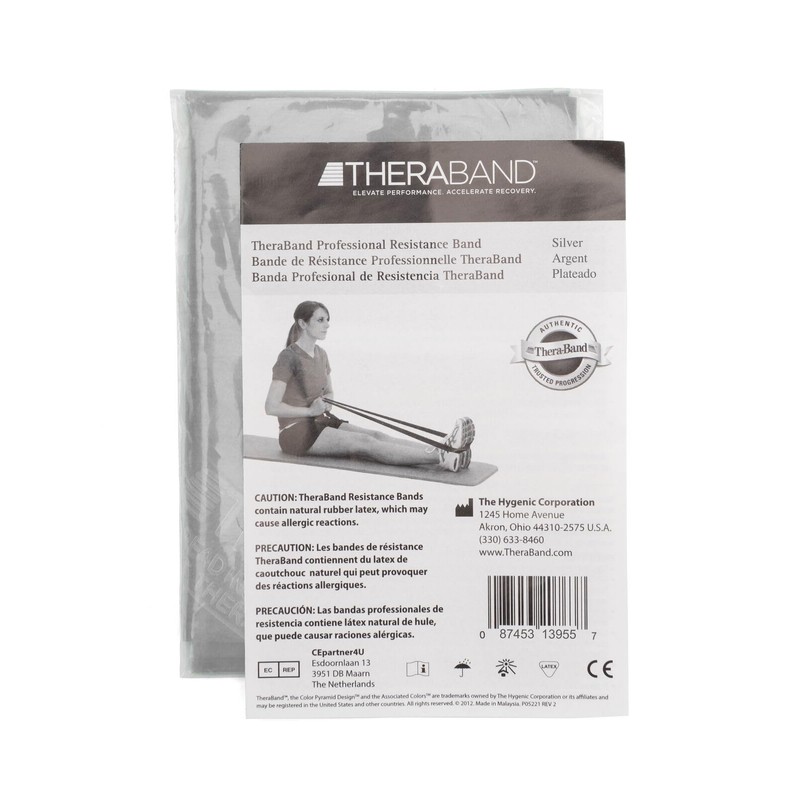 THERABAND Professional Latex Resistance Bands, Individual 6 Ft Elastic Band