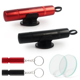 JWTRSVTY 2PCS 2 In 1 Auto Sicherheitshammer, Multifunktional Gurtschneider Notfallhammer, Notfall Nothammer Auto, mit 2 Halterung, 2 Überleben Pfeifen, 2 Testglas, für Autos, Busse und Transportmittel