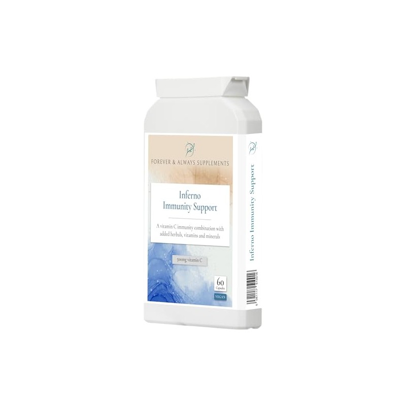 Inferno Immunity Immune System Support Capsules, Vitamin C & Zinc