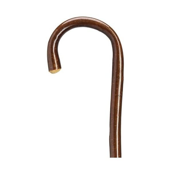 Walking Cane - Ladies crook handle, imported genuine English hazelwood-golden