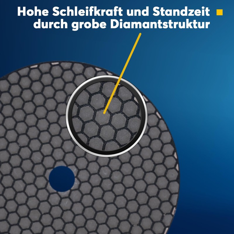 Professional Diamond Sanding Pad for Dry Sanding, 100 mm, Grit