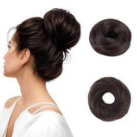 QKEPCY Hair Extensions Bun Hairpiece with Elastic Band Hair Extensions Girls Hairpieces for Thin Hair Synthetic Hairpiece Headband Braid Hair Extension Suitable (C)