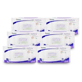 The Himalaya Drug Company Soothing Baby Calming Wipes for Soft, Clean, and Sensitive Skin, 72 Wipes, 6 Pac
