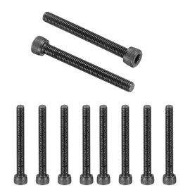 PATIKIL 10 Pcs M5 x 45 mm Hex Socket Head Cap Screws Bolts, 12.9 Grade Carbon Steel Socket Drive Screws, Black Oxide, Full Threads