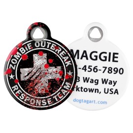 Zombie Outbreak Response Team Medic Pet ID Tag for Dogs and Cats - Dog Tag Art - SMALL SIZE
