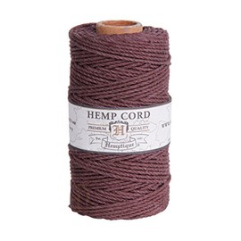 BROWN 2mm Polished Hemp Twine Hemptique Cord Macrame Bracelet Thread Artisan String 48lbs (205ft Spool)