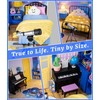 BeepZipp Starry Night Bedroom Miniature House Kit, DIY Space-Themed Dollhouse