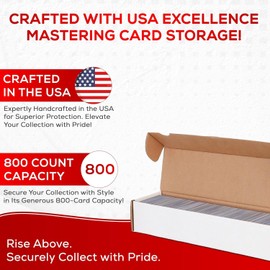 3 Pack Premium 800 Count Storage Box Trading Card Storage Box Cardboard Perfect Baseball Card Storage Box - MADE IN THE USA