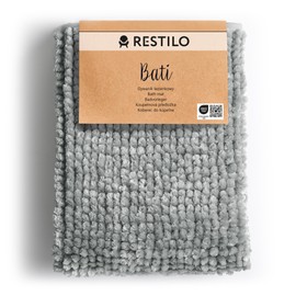 RESTILO Bath Mat 50 x 70 cm Bath Mat Non-Slip Bati Grey