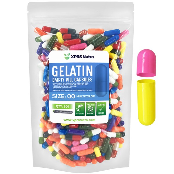 XPRS Nutra Size 00 Empty Capsules - 500 Count Empty