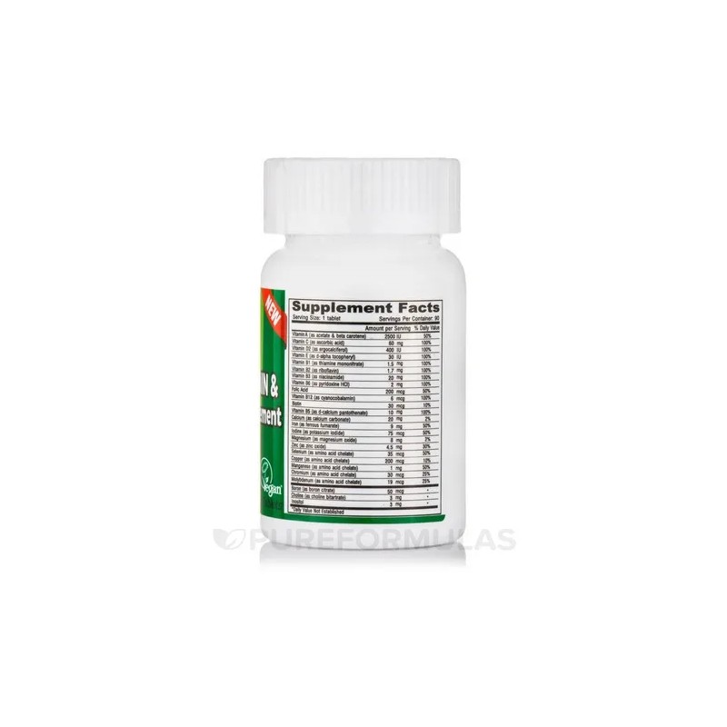 Multivitaminico Deva Completo Minerales Vegano 90 Tabletas Sabor Sin Sabor