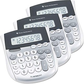 (3 Pack Value Bundle) TEXTI1795SV TI-1795SV Minidesk Calculator, 8-Digit LCD