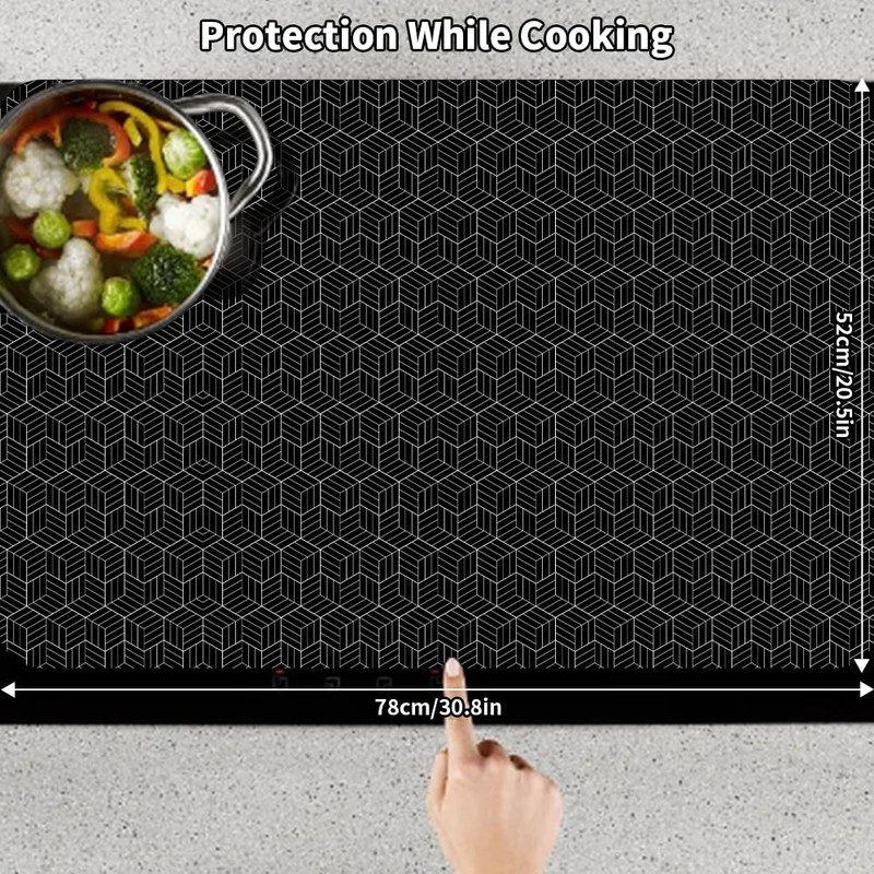 Preshwous Large Induction Cooktop Protector Mat, 78 x 52 x