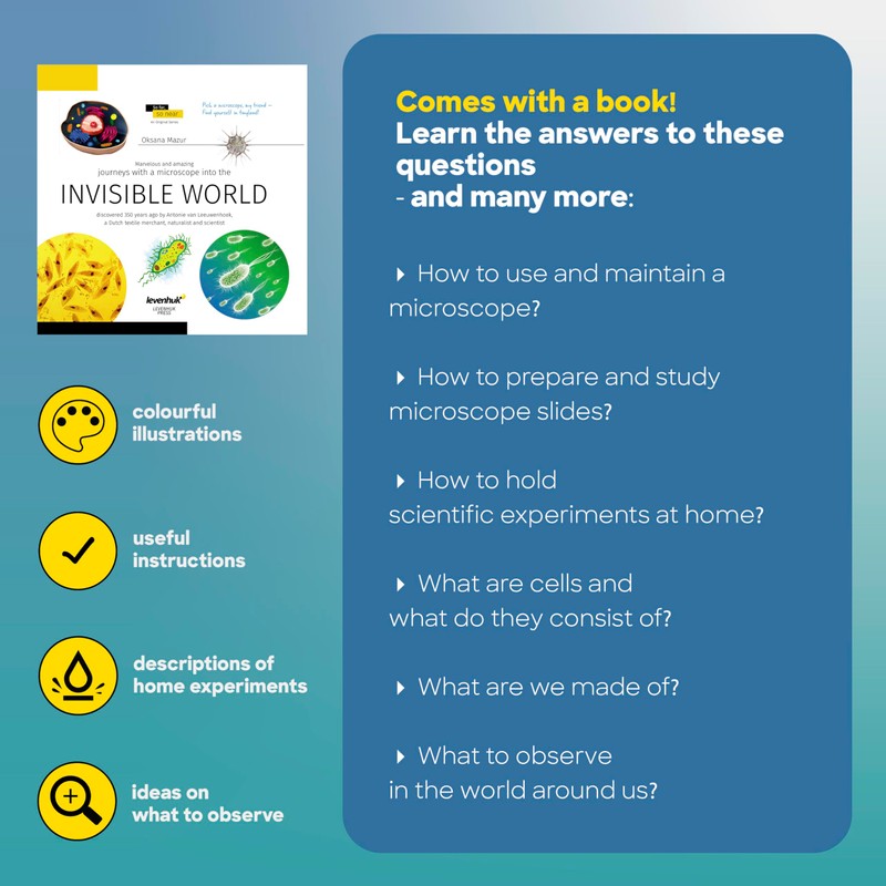 Discovery Micro Gravity Learning Microscope for Children and Beginners with