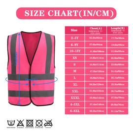 AYKRM Stay safe and visible High-Visibility Security Hi-Vis Vest, available in XS Pink. Ideal for outdoor activities and work. Ride your HORSE with confidence