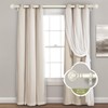 TANGWIN Antique White Curtain Rods for Windows 28 to 48
