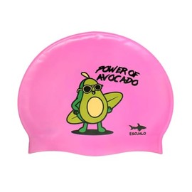 escualo Gorra para Natacion Mujer Adulto Modelo Avocado Rosa (Silicon) Impermeable, Unitalla